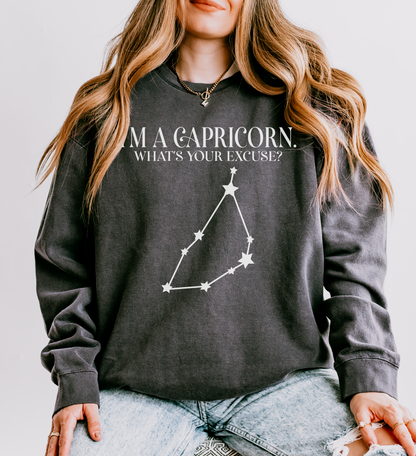 I'm a Capricorn. What's Your Excuse? | Unisex Lightweight Sweatshirt