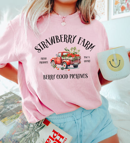 Strawberry Farm T-shirt | Berry Good Pickings | Unisex Tee