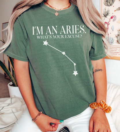 I'm An Aries. What's Your Excuse? Shirt | Unisex Tee