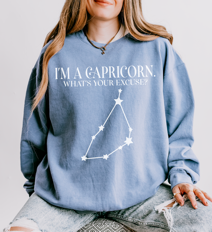 I'm a Capricorn. What's Your Excuse? | Unisex Lightweight Sweatshirt